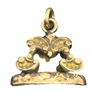 Vintage gold filled pocket watch fob pendant for necklace Victorian engraved